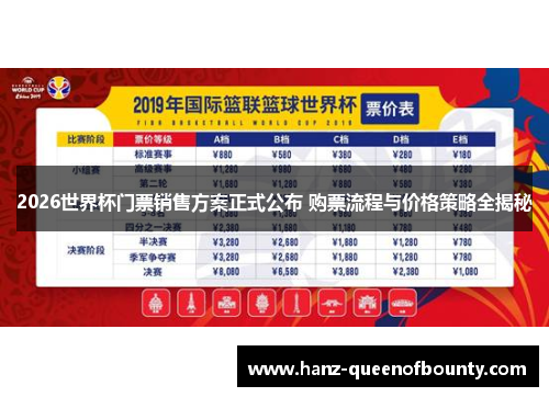 2026世界杯门票销售方案正式公布 购票流程与价格策略全揭秘